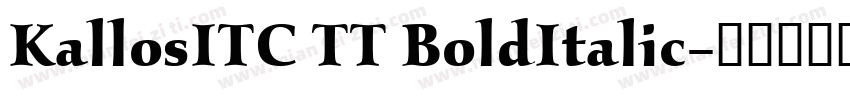 KallosITC TT BoldItalic字体转换
